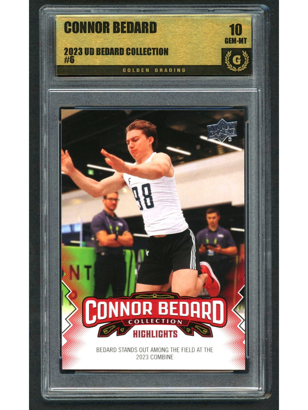 2023-24 Upper Deck CB Collection #6 Connor Bedard Rookie Card (RC) Gem Mint 10